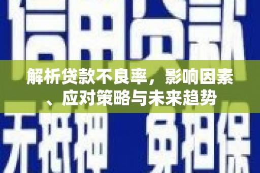 屯留解析贷款不良率，影响因素、应对策略与未来趋势