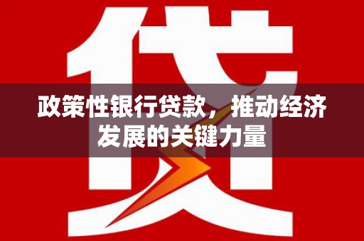 屯留政策性银行贷款，推动经济发展的关键力量