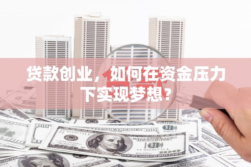 屯留贷款创业，如何在资金压力下实现梦想？