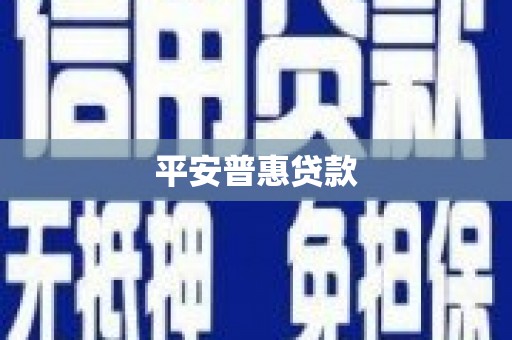 屯留平安普惠贷款