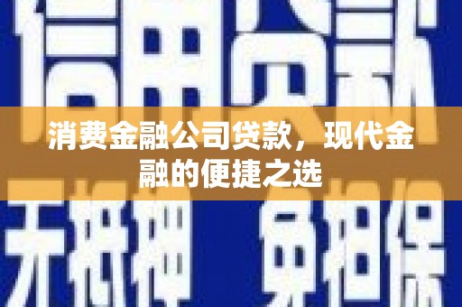 屯留消费金融公司贷款，现代金融的便捷之选