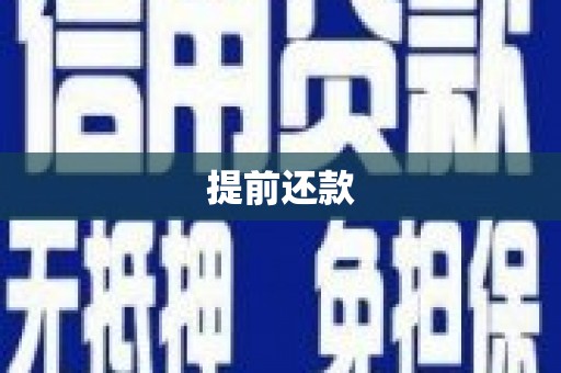 屯留提前还款